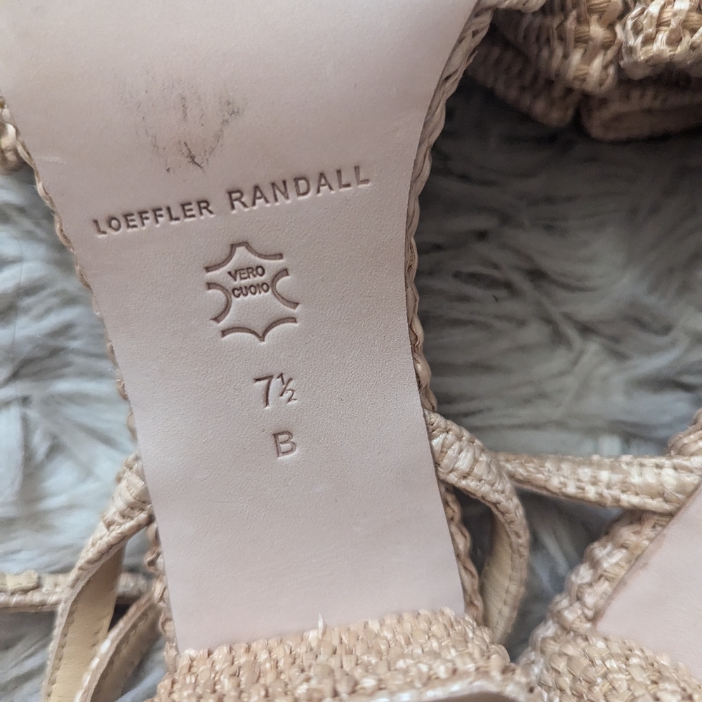 EUC Loeffler Randall Carmen Natural Bow Sandal - Picture 16 of 16